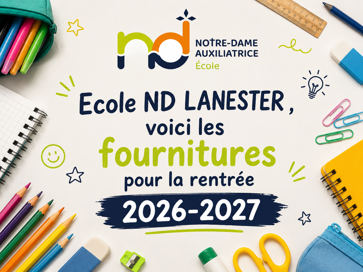 fournitures 2026 2027 nd lanester